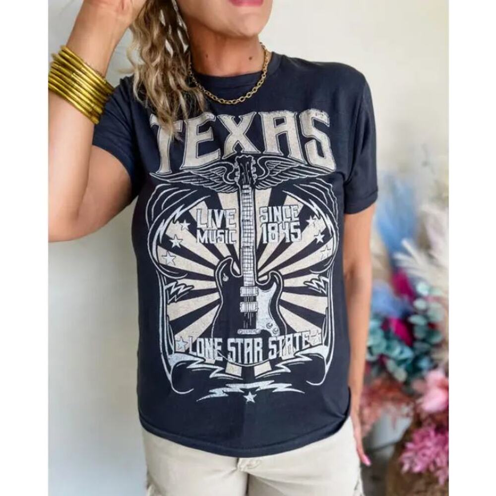 Texas Guitar Tee size L New with Tags